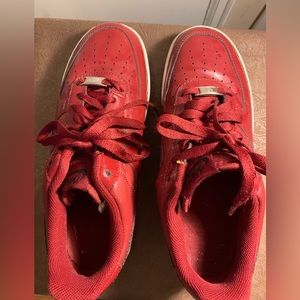 Women’s Nike Air Force 1 ‘82 Low Varsity Red/White  Size 8 Excellent Condition!